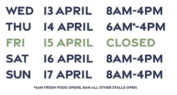 South Melbourne Market Easter opening Hours 2022
