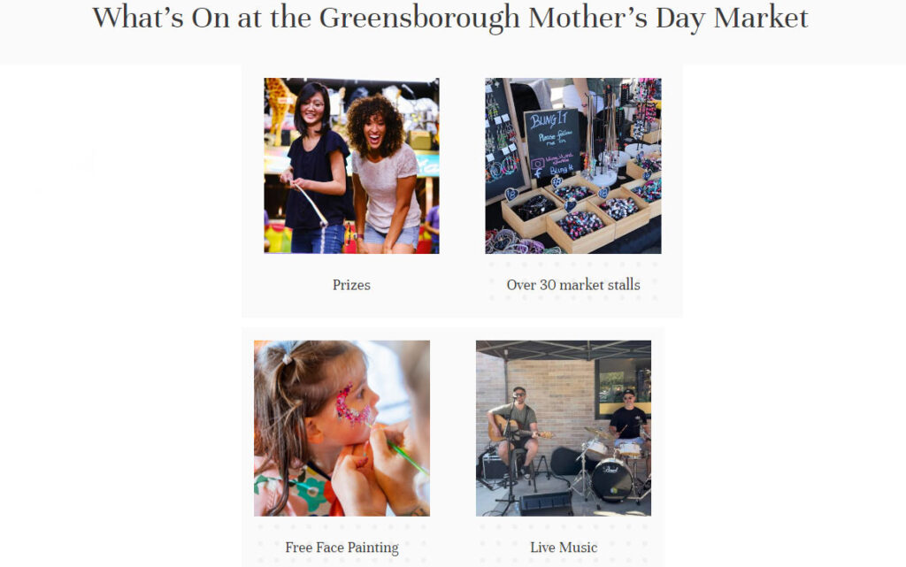 Greens Borough Mothers Days Market 2024